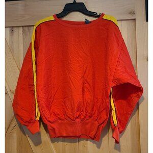 Vintage Lizwear Women Sz M Red Yellow Nylon Sweatshirt Wonder Women Marvel Vibes